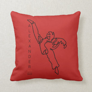 Almofada Coussin rouge TAEKWONDO DWICHAGI back kick