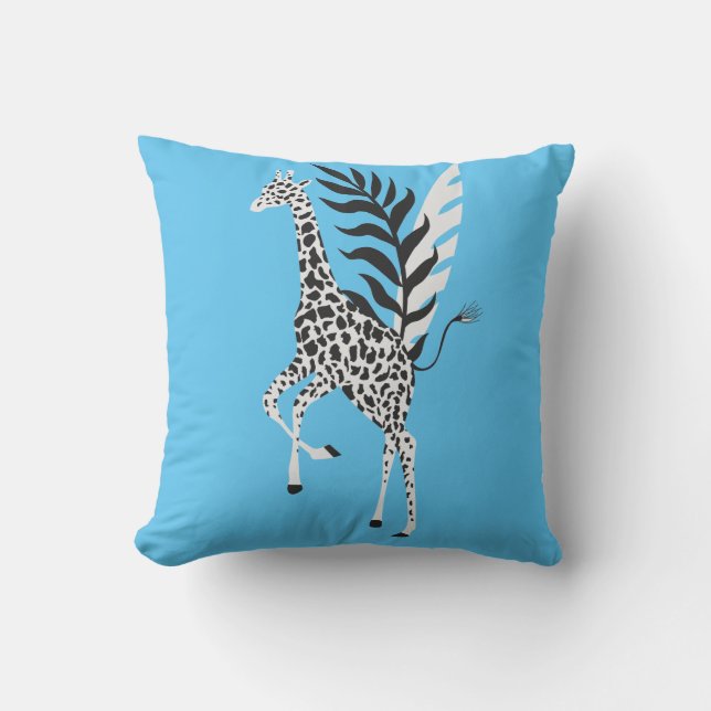 Almofada Coussin Wildlife Friendship - Giraffe Blue sky (Frente)