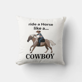 Almofada Cowboy Caminha Um Cavalo Como Um Cowboy