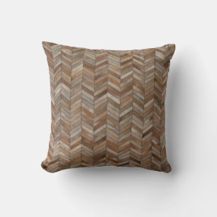 Almofada Cowhide Herringbone Pattern Impressão