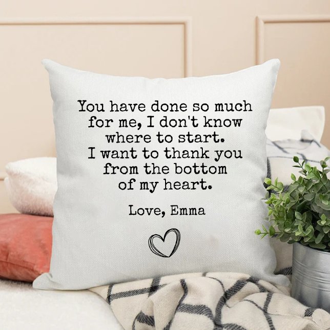 Almofada Coworker Obrigado Massagem para o Aniversário (Coworker Thank You Massage for Birthday Throw Pillow)