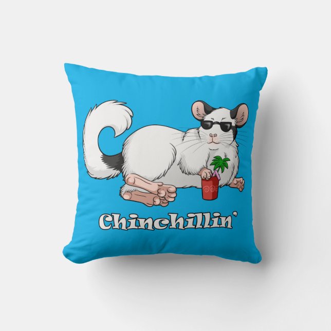 Almofada Coxim 41 cm x 41 cm do lance de Chinchillin (Frente)