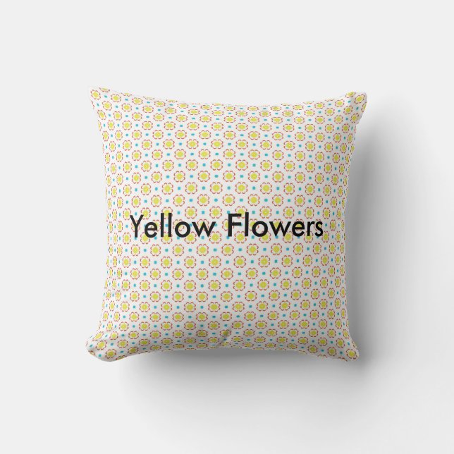 Almofada Coxim amarelo da flor (Frente)
