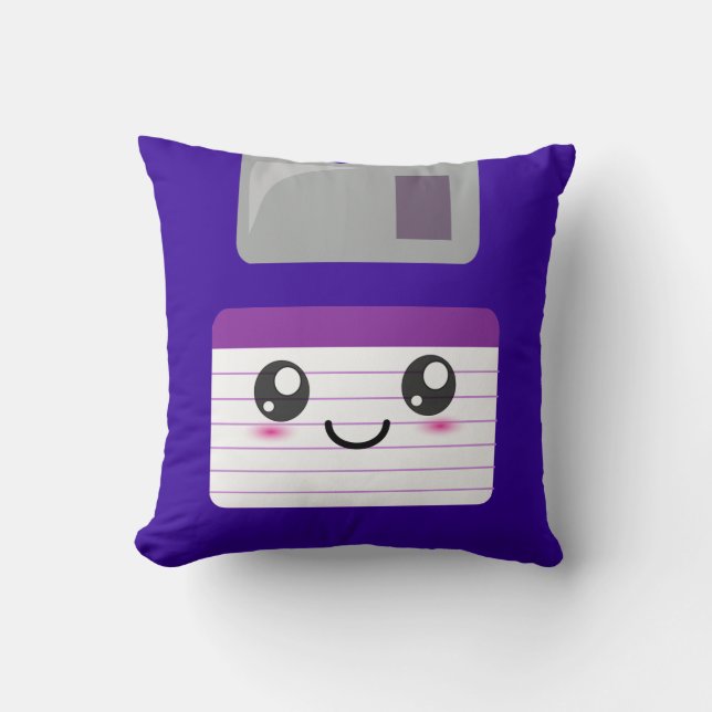 Almofada Coxim bonito roxo do disco flexível (Frente)