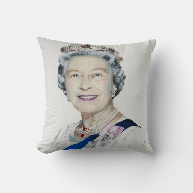 Almofada Coxim da rainha Elizabeth II (Frente)