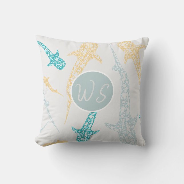 Almofada Coxim do tubarão de baleia (Frente)