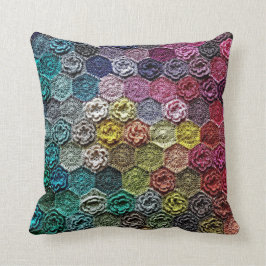 Almofada Coxim do velo do Crochet no2