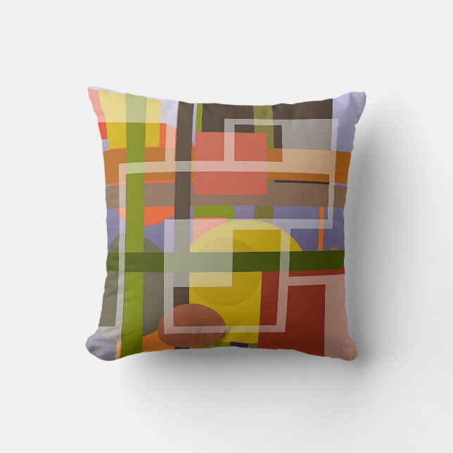 Almofada Coxim harmonioso com design abstrato moderno (Frente)