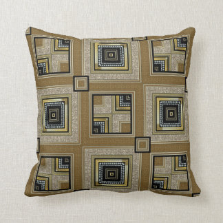 Almofada Coxim retro Dourado preto do encanto do art deco