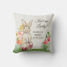 Almofada Cozedura doce, aquarela francesa Rabbit Floral Vin