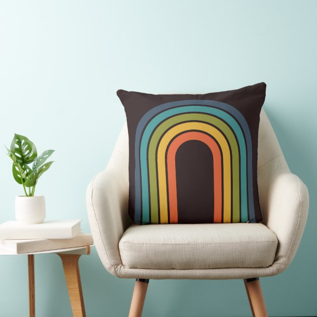 Almofada Cozinha Personalizada Padrão de Teal Laranja Casta (Cadeira)