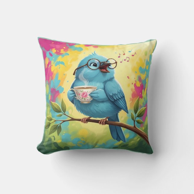 Almofada Cozy Bird Throw Pillow (Frente)