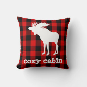 Almofada Cozy Cabin Xadrez Buffalo Moose
