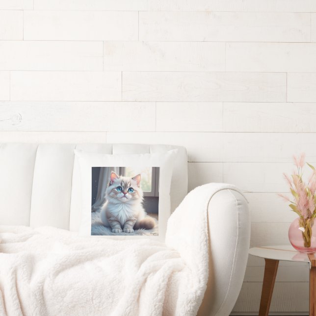 Almofada “Cozy Catnap – Cute Kitty Throw Pillow” (Sofá)