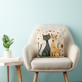 Almofada Cozy Cats Throw Pillow