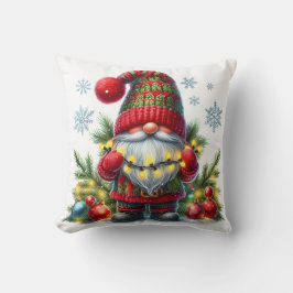 Almofada Cozy Christmas Gnome Art – Festive Holiday