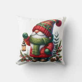 Almofada Cozy Christmas Gnome Art – Festive Holiday