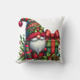 Almofada Cozy Christmas Gnome Art – Festive Holiday