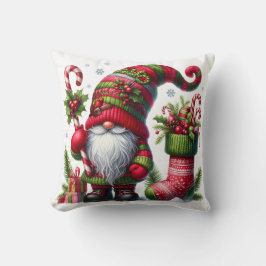 Almofada Cozy Christmas Gnome Art – Festive Holiday