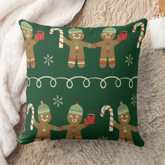 Almofada Cozy Christmas Pillow with Candy Canes & Cocoa