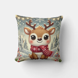 Almofada Cozy Christmas Reindeer in a Winter Wonderland