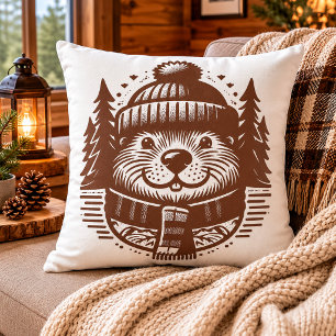 Almofada Cozy Critter: Travesseiro de castor adorável para