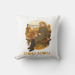 Almofada Cozy Dog Mom Bonding Moment With Her Companion