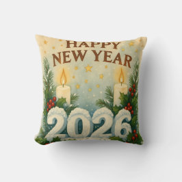 Almofada cozy happy new year throw pillow