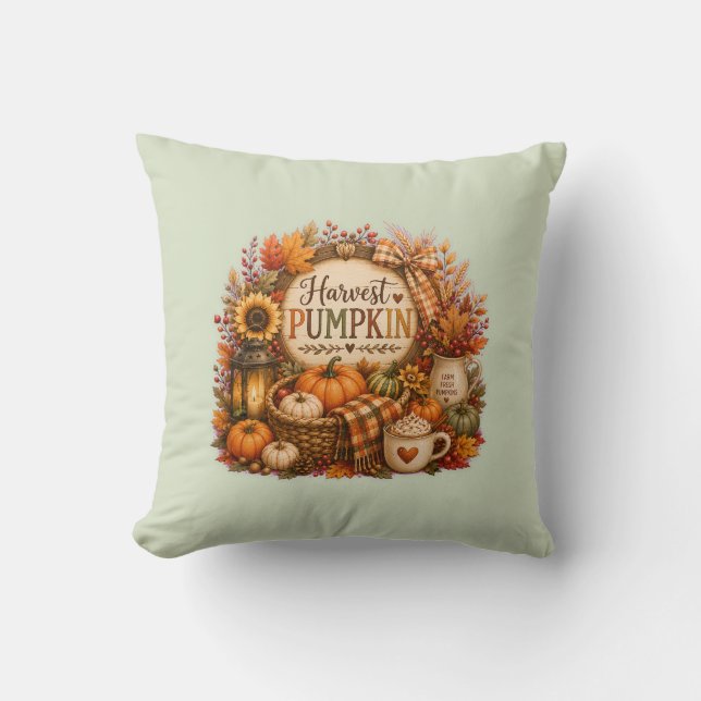 Almofada Cozy Harvest Pumpkin / Cosecha Acogedora (Frente)