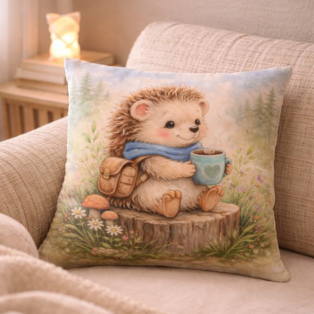 Almofada Cozy Hedgehog Kids Room & Nursery (Criador carregado)