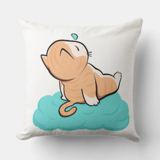 Almofada "Cozy sleeping cat on cloud"