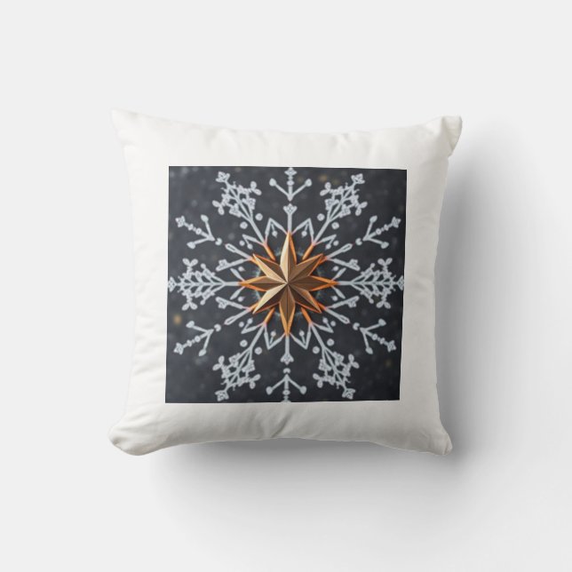 Almofada Cozy Snowflake Haven (Frente)