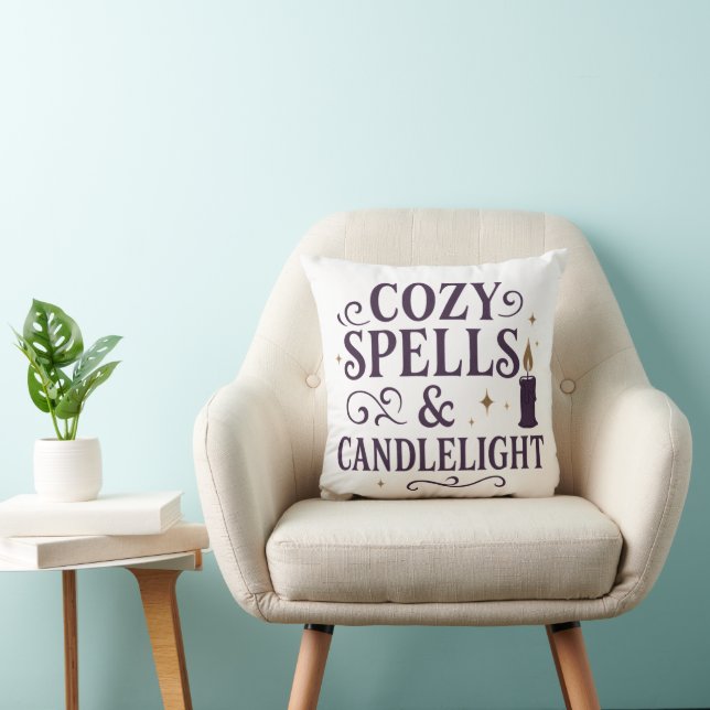Almofada Cozy Spells & Candelight Purple Pumpkin Travesseir (Cadeira)