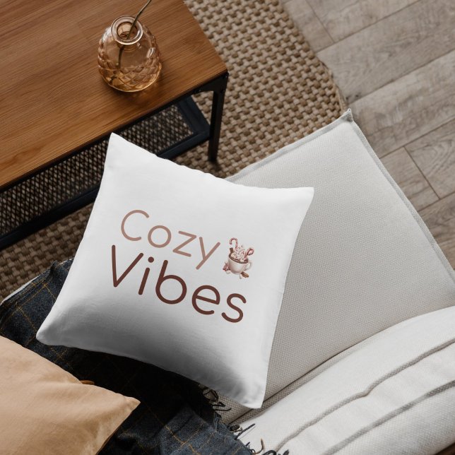Almofada Cozy Vibes, Design de Férias Quentes (Criador carregado)