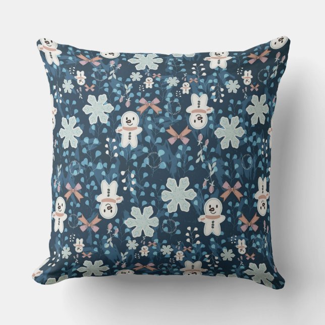 Almofada Cozy Whimsical Holiday Throw Pillow (Frente)