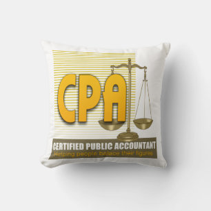 Almofada CPA com SCALES LOGO CERTIFICADO DE CONTABILIDADE P