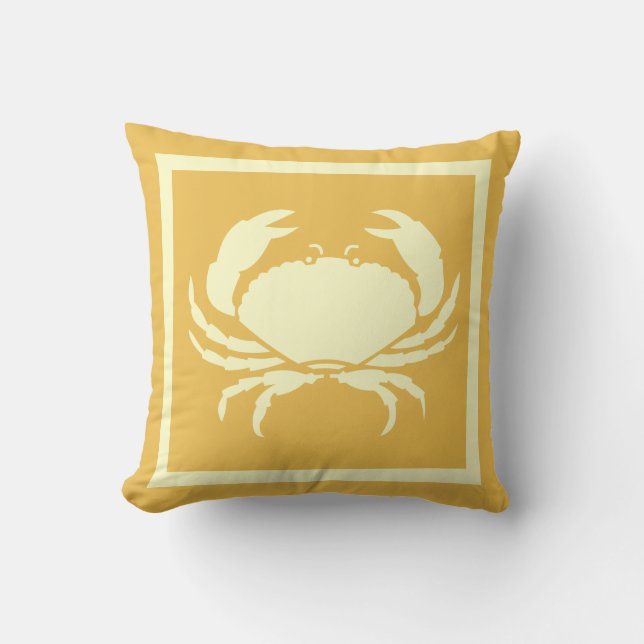 Almofada CRAB: creme branco apagado + areia bronzeada (Frente)