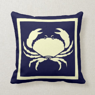 Almofada CRAB, esbranquiçado no travesseiro do marinho