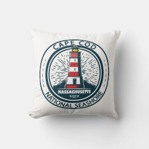 Almofada Crachá de Massachusetts do Cabo Cod National Seash