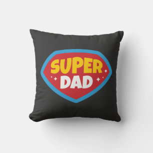Almofada Crachá de Super-Herói Retro Super Papai