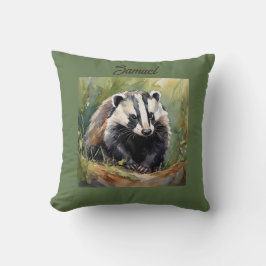 Almofada Crachá Personalizado no cenário florestal