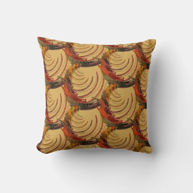 Almofada Crane Crane Operator Whimsical Fantasy Colorful (Frente)