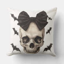 🦇 Crâne Gothique avec Noeud