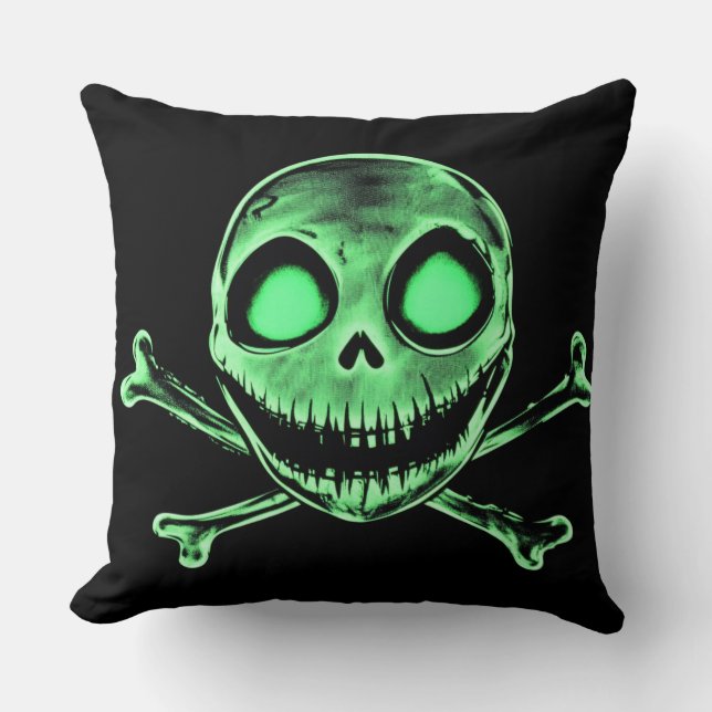 Almofada 💀 Crâne Lumineux Halloween (Frente)
