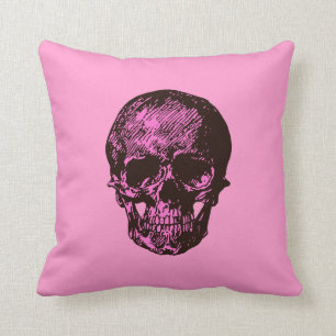 Almofada Crânio cor-de-rosa