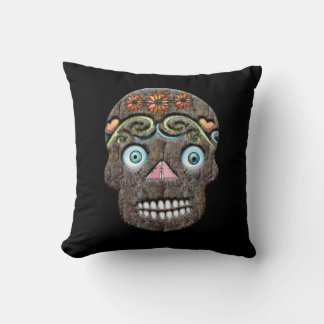 Almofada Cranio de Açúcar do Dia dos Mortos (Loira)