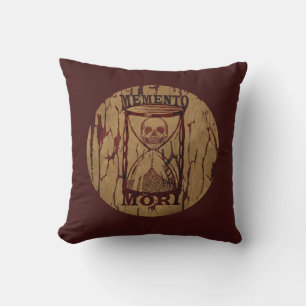 Almofada Crânio de Ampulheta Memento Mori