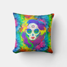 [Crânio Psicodélico] Tie-Dye Calavera Fractal