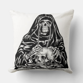 Almofada "Crânios da morte ligados a cordas"