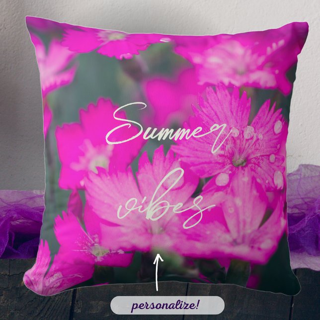 Almofada Cravos selvagens após a chuva (Criador carregado)